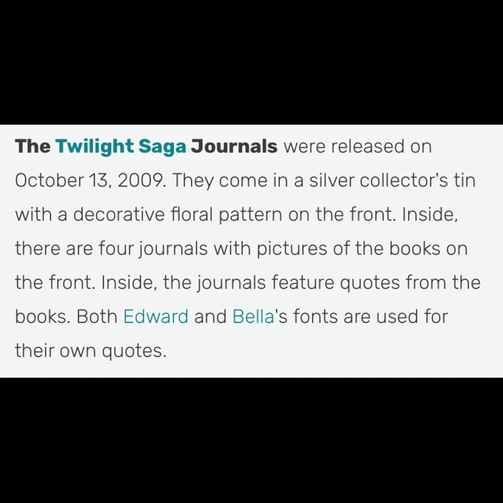 The Twilight Saga Hardcover Journals (2 of 4) in Keepsake Tin - Picture 2 of 7